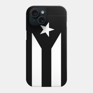 Puerto Rico Resistance Black and White Flag Phone Case