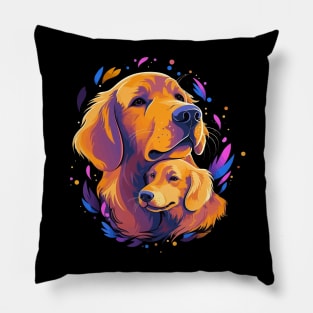 Golden Retriever Fathers Day Pillow