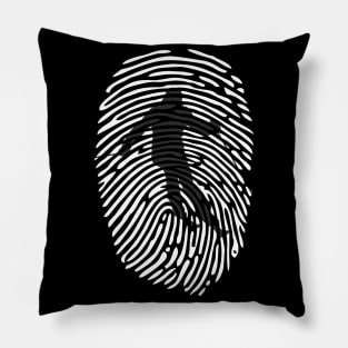 Fingerprint Ski Winter Sports Skiing Skiers Pillow