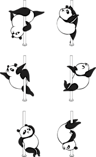 Panda Pole Dancing Club Magnet