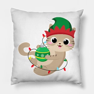 Christmas Kitty Pillow