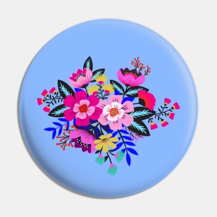 Colorful boho flower bouquet Pin