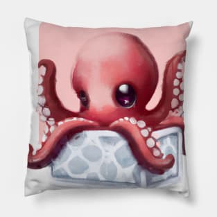 Cute Octopus Drawing Pillow