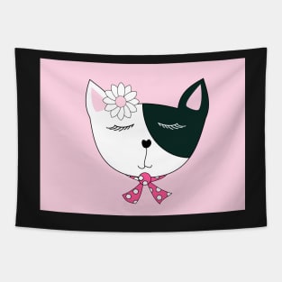 Pretty in Pink Pussy Cat Tapestry