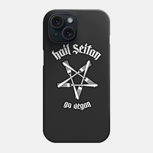 Hail Seitan - Go vegan 1.1 (white) Phone Case