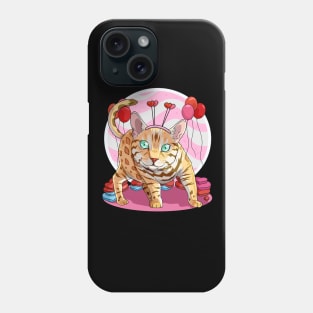 Bengal Cat Valentines Day Heart Kitten Love Phone Case