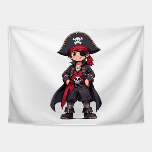 Cute Cartoon Pirate Boy Happy Tapestry