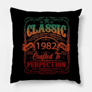 Vintage 1982 Limited Edition 42 Year old 42th Birthday Pillow