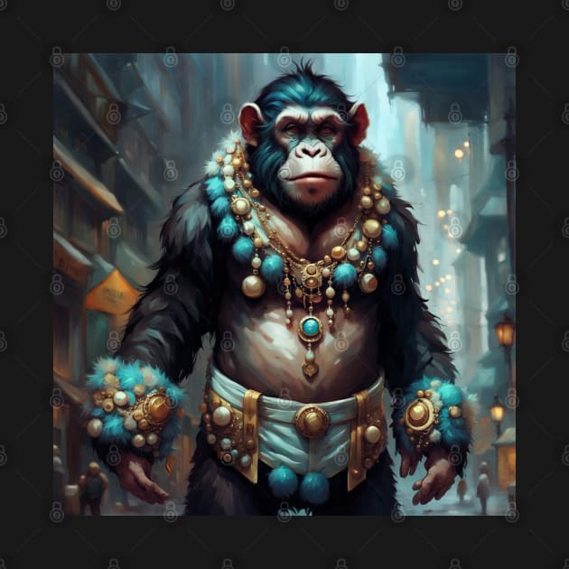 Ape dresed in Carnaval clothes No.1 by R.W.TDesign