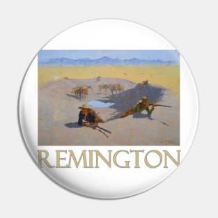 Fight for the Waterhole by Frederic Remington Pin