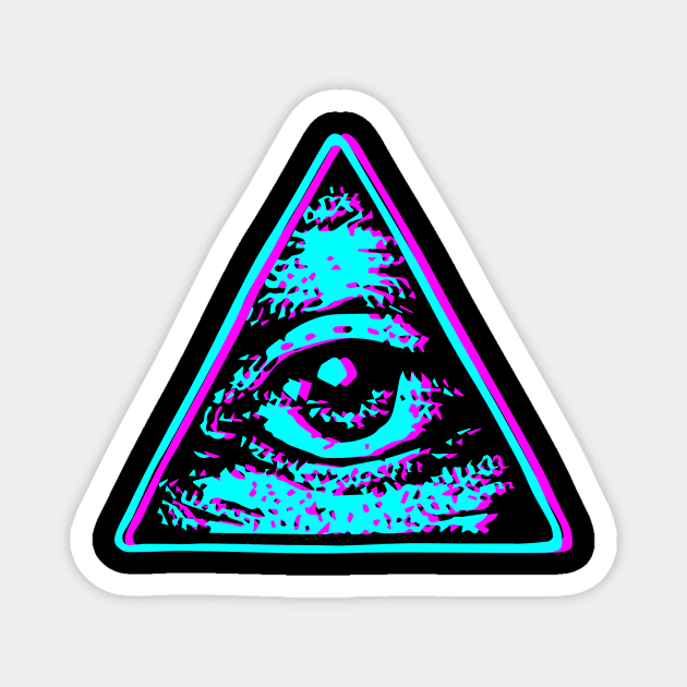 Retro Illuminati Eye Magnet by Starquake