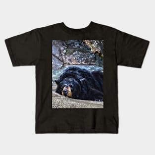 American Black Bear with Cubs Kids T-Shirt