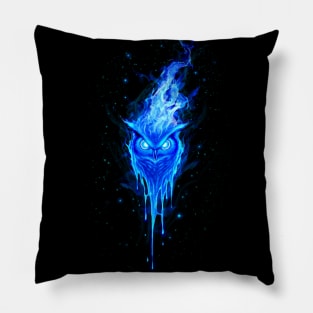 The Wisdowl blue Pillow