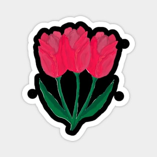 Three Tulips Magnet