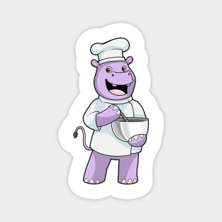 Hippo as Chef with Bowl Magnet