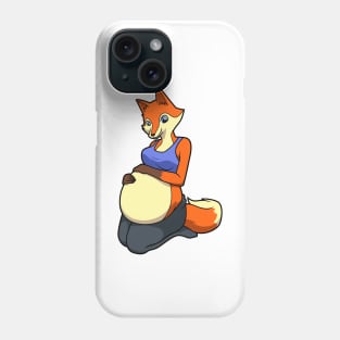 Fox with baby belly - Pregnant Phone Case