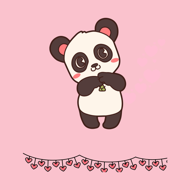 Adorable Panda Hug - Pink Deligh by Norway Style