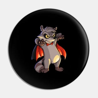 Monster Animals - Vampire Raccoon Pin