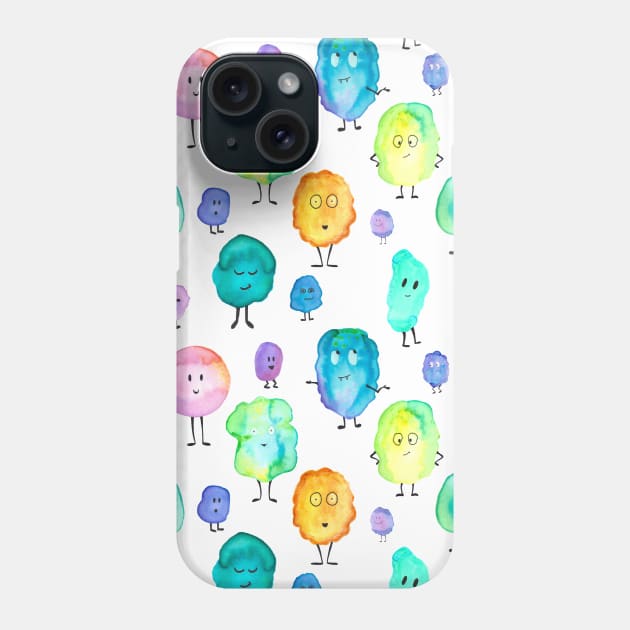 Friendly Watercolor Monsters! Phone Case by KelseyLovelle