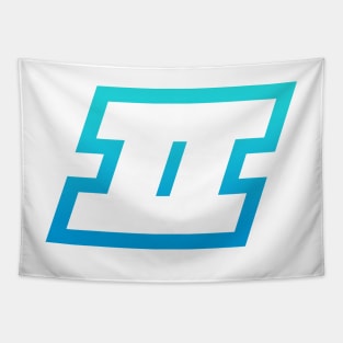 Gemini Light Blue Gradient Outline Tapestry