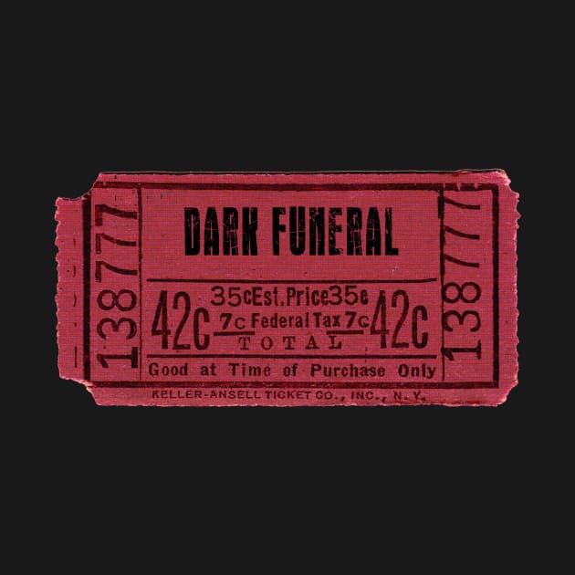 Dark Funeral ticket by Halloween at Merryvale