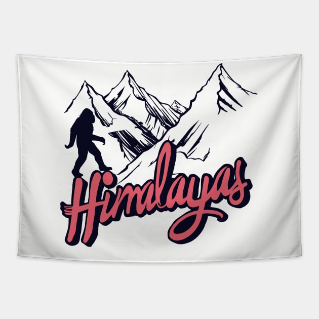 Big foot in himalayas Tapestry by GraphGeek