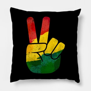 Peace Hand Sign Juneteenth Freedom Day Black Pride Pillow