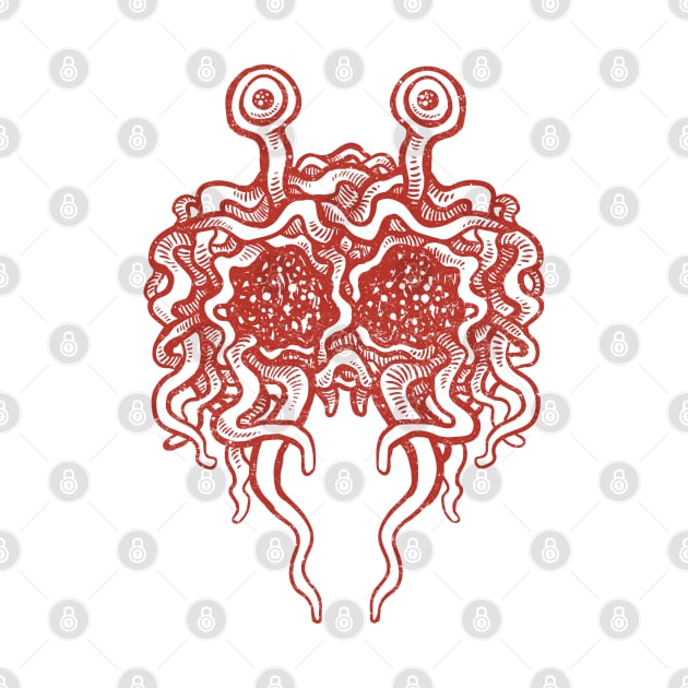 Flying Spaghetti Monster (tomato sauce) by pastafarian