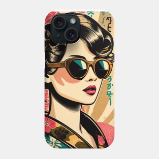 Vintage Magazine Cover: Japanese Elegance and Retro Texture Phone Case