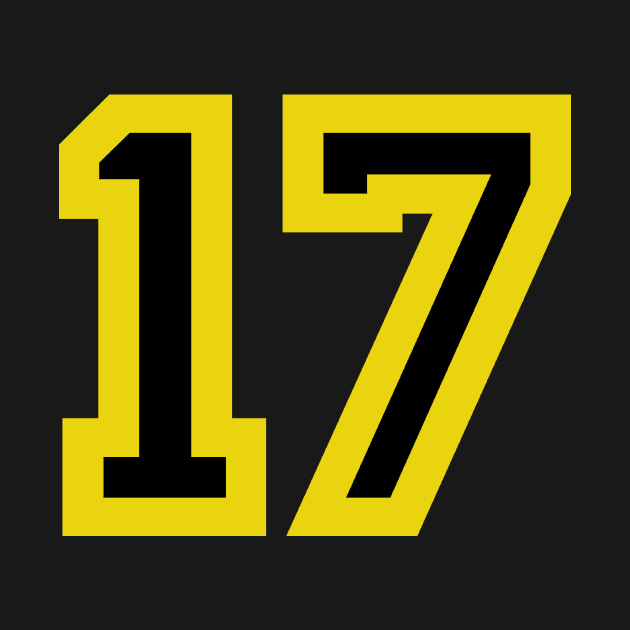 Sports Shirt #17 (Yellow and Black Letters) - Varsity Uniform - Kids ...