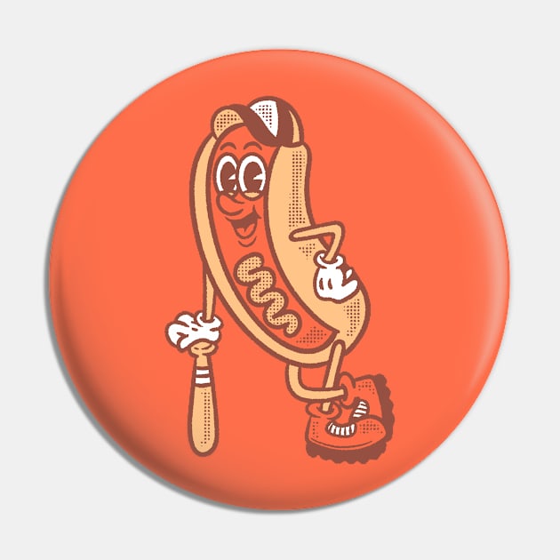 Baseball hot dog Pin by Doodlejoystore