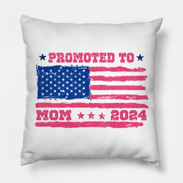 promoted to proud mom est 2024 Pillow by SecuraArt