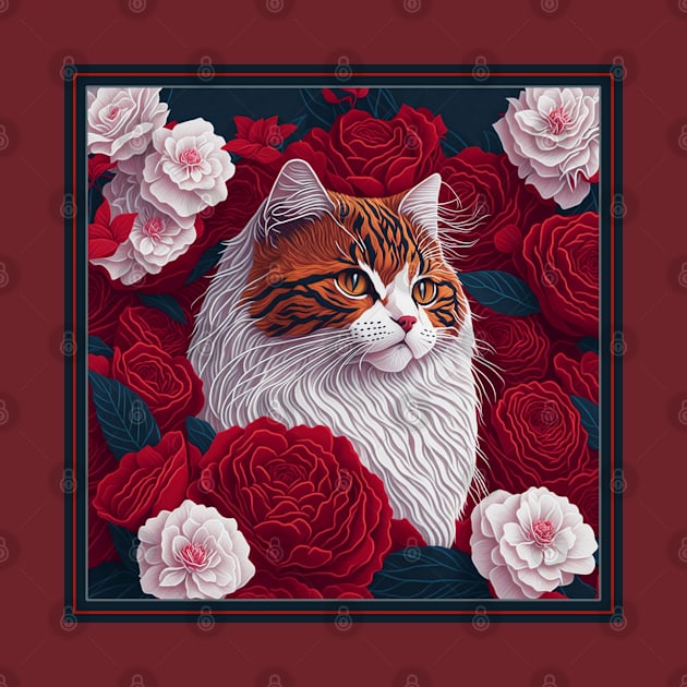 Ragamuffin cat. Style vector (red version ragamuffin cat) by xlhombat