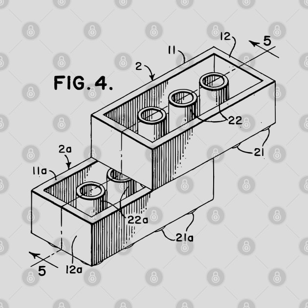 Lego Piece Patent Blueprint by MadebyDesign