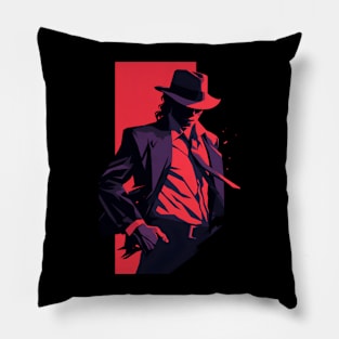 Music Icon - Red and Black - Pop Music Pillow