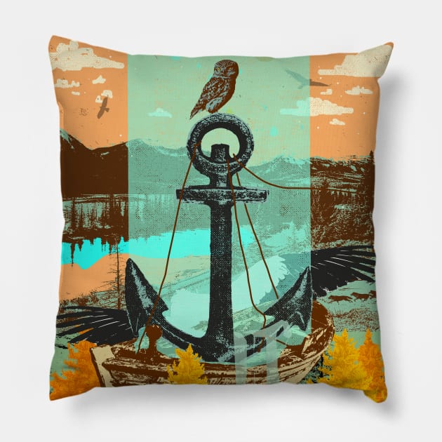 ANCHOR OWL Pillow by Showdeer