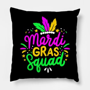 Mardi Gras Squad Party Pillow