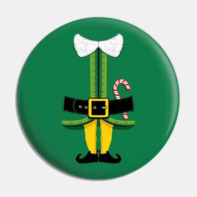 Mini Elf Yourself - Funny Christmas Elf Costume T-Shirt Pin by ChattanoogaTshirt