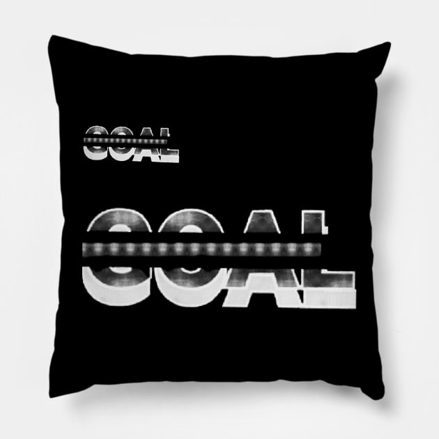 GOAL nice text art design. Pillow by Dilhani