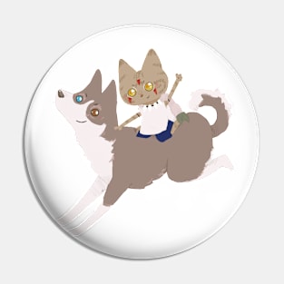 Wolf princess cat Pin