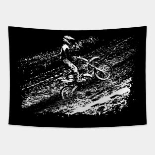 motocross enduro on the hill Tapestry