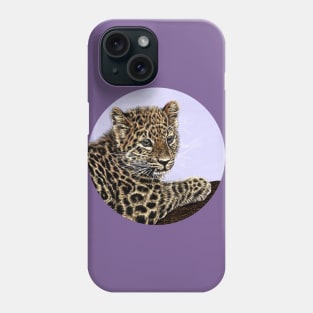 Amur leopard cub Phone Case