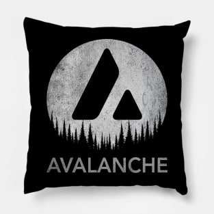 Vintage Avalanche AVAX Coin To The Moon Crypto Token Cryptocurrency Wallet Birthday Gift For Men Women Kids Pillow