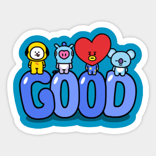 gooood bt21 bts pegatina teepublic mx