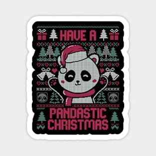 Pandastic Christmas Magnet