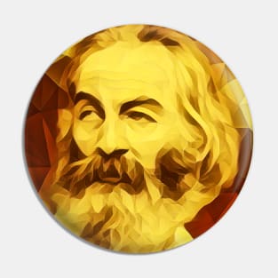 Walt Whitman Golden Portrait | Walt Whitman Artwork 11 Pin