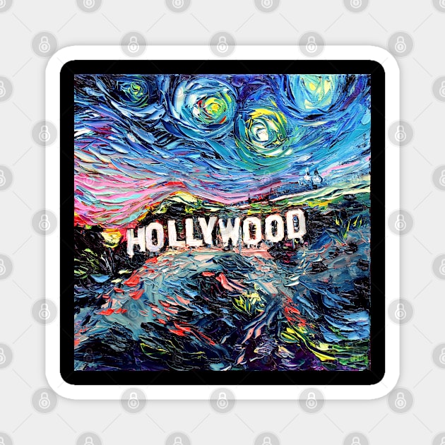 van Gogh Never Saw Hollywood Magnet by sagittariusgallery