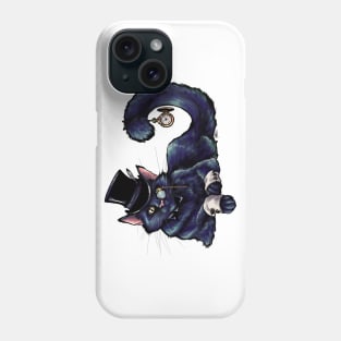 Fancy Cat - Longhair Black Gentleman Kitty Phone Case