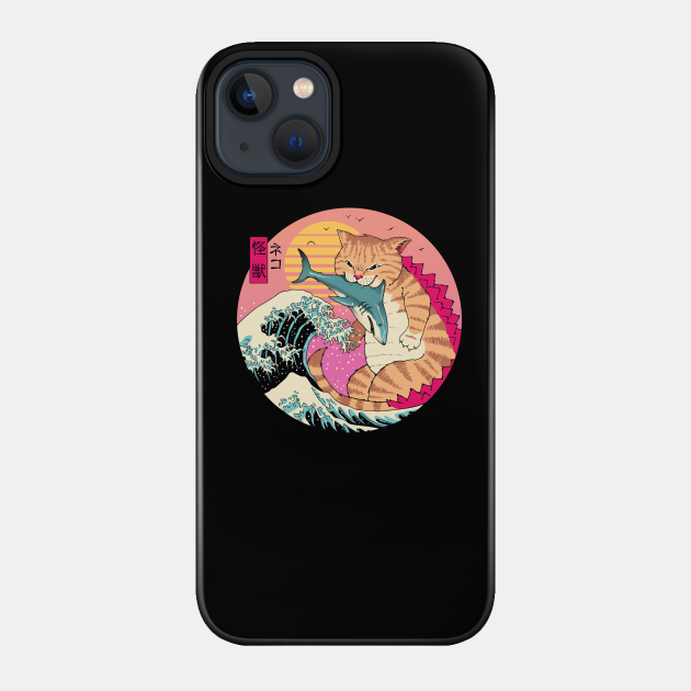 Neko Wave Kaiju - Cat - Phone Case