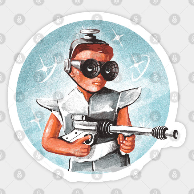 space laser gun - Space - Sticker